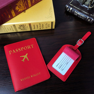 Pasaporte personalizado y juego de etiquetas de equipaje de viaje debe tener Etiquetas de equipaje de cuero para maletas cubierta de pasaporte - Product Image 6