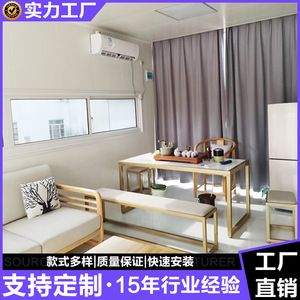 อาคารสำนักงานแบบตู้คอนเทนเนอร์ โครงเหล็ก หลังคาแบน ดีไซน์ทันสมัย สำหรับใช้เป็นสำนักงาน ผลิตที่กวางโจว - Product Image 4