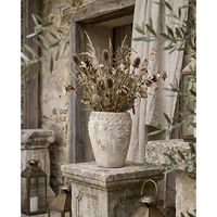 Vases de table rustiques vintage de Toscane pour la décoration intérieure, vase à fleurs blanc vieilli