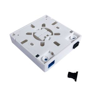 Innen-Wandsteckdose mit 2 Anschlüssen, Glasfaser-Oberflächenmontagebox, Weiß, SC Simplex LC Duplex - Product Image 2