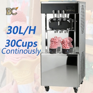 Machine à glace molle professionnelle 3 saveurs, machine à mélanger les yaourts glacés, machine à faire des glaces molles Miken à 3 buses - Product Image 2