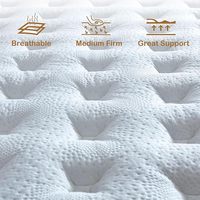 Hot UK Résistant Au Feu Simple Double King Size Lit Matelas Ressort Hybride Gel Mémoire Matelas Dans Une Boîte Avec Topper