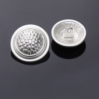 Bouton en métal argenté pour chapeau de paille, bouton de veste, vente en gros, personnalisation OEM, usine