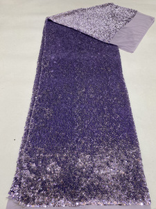 Nouveau tissu à paillettes en maille élastique 5+5 mm en rouleau pour robes, chaussures, sacs, chapeaux - Product Image 2