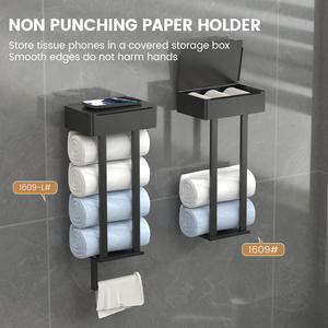 Portasciugamani da Parete in Acciaio al Carbonio Lucidato a Specchio con Ripiano Multiuso <span class=keywords><strong>per</strong></span> Piccoli Bagni Organizzatore <span class=keywords><strong>Porta</strong></span> Carta Igienica - Product Image 3