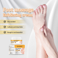 Crème pour les pieds exfoliante hydratante au beurre de karité en gros, marque privée, 50 ml, pour les pieds gercés et les callosités, soin de la peau morte des pieds