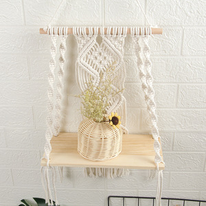 Décoration murale en <span class=keywords><strong>macramé</strong></span> en corde de coton tressée à la main, style bohème, pour hôtel, boutique, chambre d'enfant, vente chaude - Product Image 3