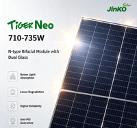 Солнечная панель Jinko Tiger Neo N-type 66HL5-BDV 710W 715W 720W 725W 730W 735W, двусторонняя, с двойным стеклом, фотоэлектрический модуль TOPCon