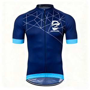 เสื้อจักรยานแขนสั้นแบบแห้งเร็ว ซับเหงื่อ ทนทาน ผลิตจากโพลีเอสเตอร์ พิมพ์ลายโลโก้แบบซับลิเมชั่นตามสั่ง สำหรับทุกเพศ ขายดีที่สุด - Product Image 2