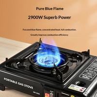 Réchaud à cassette manuel simple en fer, portable, résistant au vent, à gaz butane pour camping en extérieur et cuisson de fondue