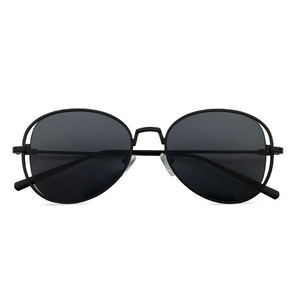 เฉียนไนแว่นกันแดดทรงวงรีสำหรับผู้หญิงกรอบทองเลนส์ Ac ป้องกันรังสียูวี 100 แว่นกันแดดแฟชั่นประเภท 3 แว่นกันแดด - Product Image 4