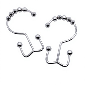 Foshan Factory Direct Sale <b>Chrome</b> Double Roller <b>Hook</b> for Curtain - Product Image 2