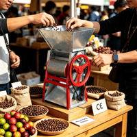 Machine à décortiquer les grains de café à la main, machine à décortiquer les fèves de cacao, machine à décortiquer les fèves fraîches, machine à peler, décortiqueur de grains de café secs