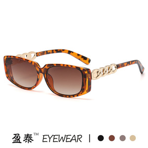 Yingtai Eyewear <b>Square</b> Chain <b>Sunglasses</b> UV400 Unisex Fashion Sunshades - Product Image 3