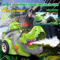 Robot T-Rex télécommandé programmable 2,4 G avec fonction de pulvérisation et lanceur de projectiles pour enfants, dinosaure télécommandé avec fonctions interactives