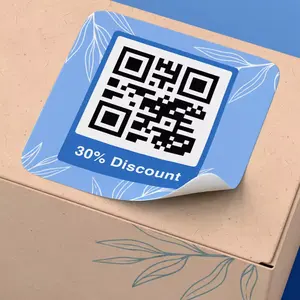 Impression d'autocollants d'étiquette de code QR de publicité étanche avec logo privé personnalisé