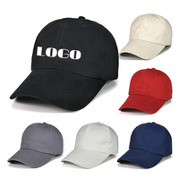 Luxe 6 Panneau Noir Blanc Coton Non Structuré Baseball Papa Chapeaux Casquettes Sports Plaine Avec Logo De Broderie Personnalisé Pour Homme Femmes