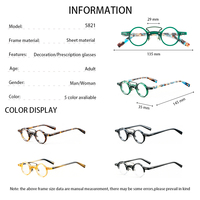Venta al por mayor de nuevas gafas de acetato transfronterizas retro en forma de diamante punto de luz plana gafas ópticas de moda