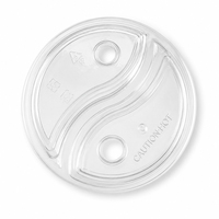 Groothandel 660ml S-vormige deelbeker met dubbele compartimenten van PP plastic voor fruitthee, boba-thee en melkthee voor winkels