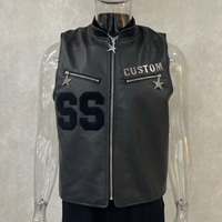 Débardeur en Coton 100% Personnalisé avec Impression DTG, Motif Jumbo, Coupe Courte, Sans Manches, Style Musculation, Broderie de Patchs et Rivets en Cuir