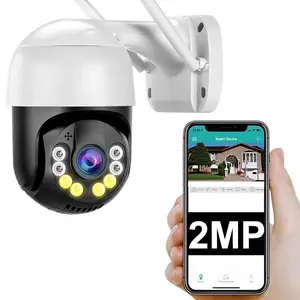 PTZ摄像机户外高清2路语音2MP防水安全自动跟踪Wifi CCTV IP彩色夜视速度球型摄像机PTZ