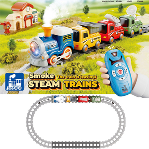 MILI RC Track <span class=keywords><strong>Train</strong></span> Jouet <span class=keywords><strong>Train</strong></span> à fumée Kit de rail de chemin de fer Locomotive à vapeur <span class=keywords><strong>électrique</strong></span> Scène de moteur Track Set <span class=keywords><strong>avec</strong></span> lumières et son - Product Image 2