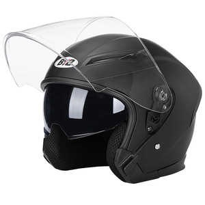 Casco de media cara ABS con doble visera y diseño sencillo para motocicleta y bicicleta eléctrica - Product Image 4
