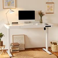 Bureau réglable à moteur unique adapté à plusieurs scénarios de maison et de bureau avec un tiroir de rangement et un port de charge USB