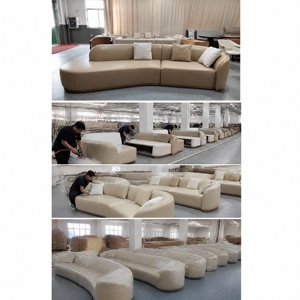 Conjunto de Sofá Minimalista de Tela JM 3200x1000x720 para Sala de Estar - Product Image 2
