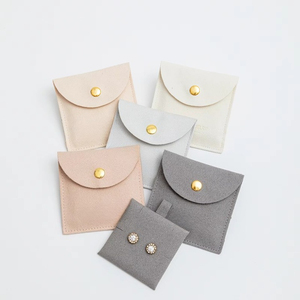 Ensemble de colis cadeaux en microfibre imprimés sur mesure pour bijoux, comprenant une boîte et une pochette - Product Image 5