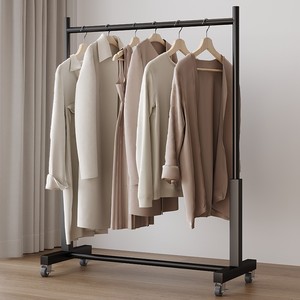 Commercial Floor-<strong>Standing</strong> Mobile Gantry <strong>Rack</strong> for Women's Men's Children's Clothing <strong>Display</strong> for Living Room and Bathroom Use - Product Image 6