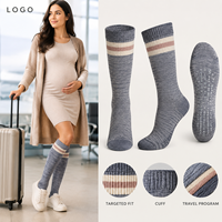 Chaussettes de compression graduées pour mollets, confort maternité, en fil mélangé, avec logo, format pack, échantillon, avis
