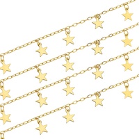 Chaînes artisanales de 8 mm avec pendentif étoile croisée pour bracelets, colliers, apprêts et accessoires de fabrication de bijoux pour fournisseurs