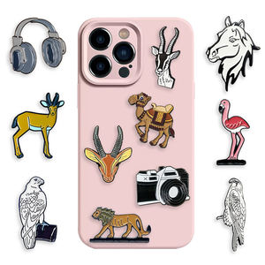 Oman Bahrain Saudi Arabia Kuwait Uae adesivo in metallo cellulare personalizzato spilla 3M adesivi per telefono cassa del cartone animato in metallo - Product Image 3