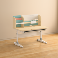 Table de lecture ergonomique en bois pour enfants ensemble de chaises avec étagère bureau d'étude réglable en hauteur pour enfants maison chambre meubles
