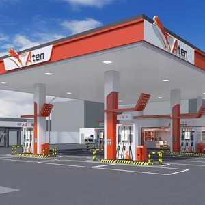 مواد عالية القوة تصميم محطة غاز مسبقة الصنع محطة غاز مظلة محطة وقود بناء محطة بنزين - Product Image 6