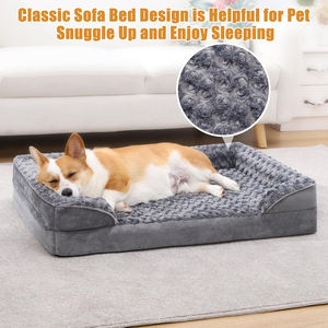 Venta al por Mayor de Fábrica, Sofá Ortopédico de Lujo para Perros, Lavable, Resistente a Mordeduras, Cama para Mascotas - Product Image 3