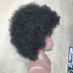 Cabeza de Maniquí con Cabello Afro Rizado 100% Humano, con Hombros, para Prácticas de Peluquería, Trenzado y Peinado - Product Image 4