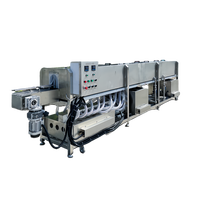 Machine de nettoyage haute pression automatique pour bouteilles en verre de 3/4/5/6 mètres, lave-bouteilles continu et sécheuse à air chaud