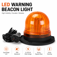 Luz de Advertencia de Tráfico LED Ámbar de 12V 24V, IP65 Impermeable, Montaje Magnético o con Tornillos, Lámpara de Señalización de Seguridad Vial