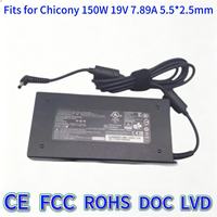 Adaptateur d'alimentation CC 150W 19V 7.89A 5.5*2.5mm, ensemble complet avec matériau ignifuge, compatible avec les ordinateurs portables de jeu Legion