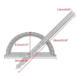 <span class=keywords><strong>Rapporteur</strong></span> de 15cm en acier inoxydable, tête ronde, accessoire industriel rotatif, haute précision, 0 à 180 degrés - Product Image 6