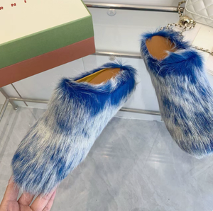 Moda de Invierno para Mujer, Botas con Forro de Peluche y Punta Peluda, Entresuela y Suela de Goma - Nueva Tendencia - Product Image 3