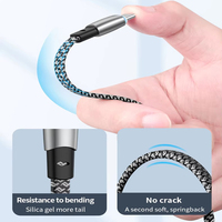 USB-C zu USB-C Kabel 0,5M/1,2m/2M USB-C Kabel Nylon-Ummantelung PD60W Schnellladung Typ-C zu C für Samsung iPhone 16 15