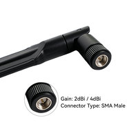 Antenne WiFi double bande 2.4G 5.8G 2/4dBi SMA Mâle 172mm pliable à pales pour routeur, caméra de sécurité, passerelle