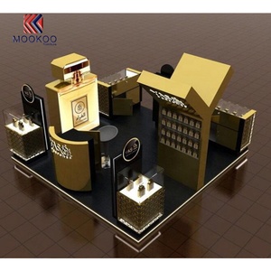 <span class=keywords><strong>Comptoir</strong></span> d'exposition de haute qualité pour boutique de parfums Kiosque arabe doré Kiosque de parfums Livraison gratuite - Product Image 2
