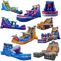 Toboggan gonflable géant en PVC imperméable rose, sur mesure, en vrac, pour enfants et adultes