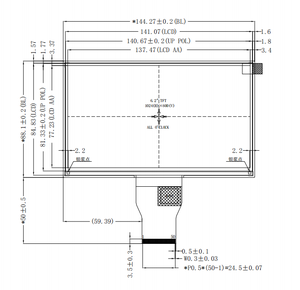 หน้าจอ LCD ขนาด 6.2 นิ้ว ความละเอียด 1024x600 อินเทอร์เฟซ RGB ความสว่างสูง 750nits จอแสดงผล TFT LCD - Product Image 1