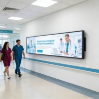 Schermo LCD Allungato 4K Ultra HD 32 43 50 Pollici, Display Digitale ad Alta Luminosità per Branding di Lusso nel Retail