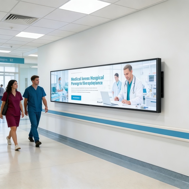 4K Ultra HD Stretched Bar LCD Screen 32 43 50 Inch High Brightness Digital Signage Bar Display for Luxury Retail Branding